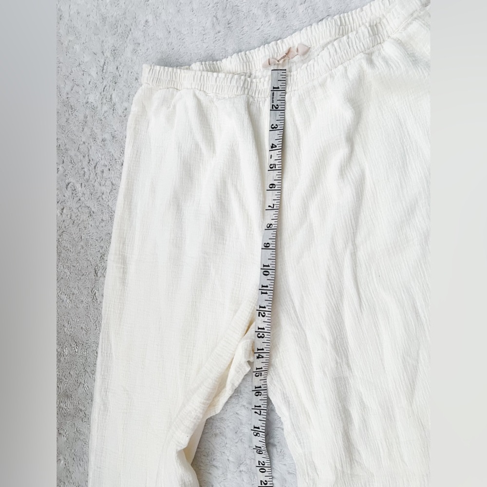 SOFT SURROUNDING Gauzy Wide Leg Cream Ruffle Hem Layered Pants - Picture 11 of 11